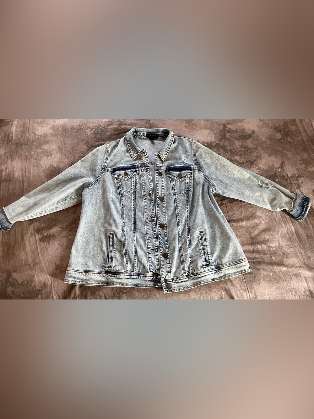 Lane Bryant Light Blue Denim Jacket - Button Front Size 16